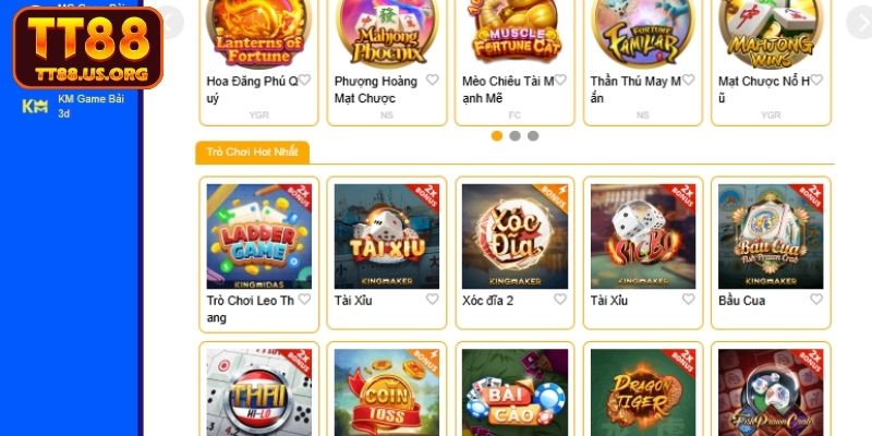 Lý do khiến game bài đổi thưởng tại TT88 được yêu thích